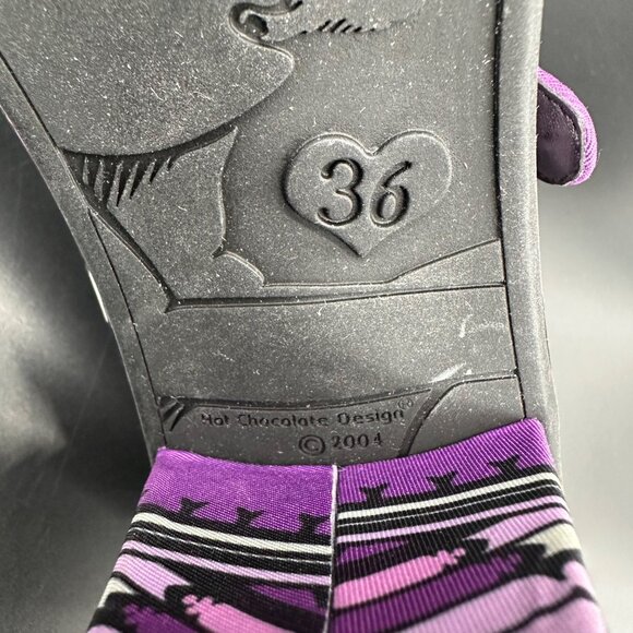 Vintage Hot Chocolate Design Heels Gothic Church Purple Rain Heels EU 36 US 6 - Picture 8 of 10